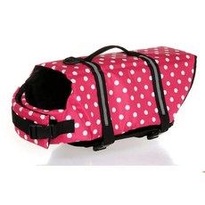 프린트 반려동물 구명 조끼 여름 안전복 수영복 안전, 4.Pink Dot Pattern, G.XS, 1개