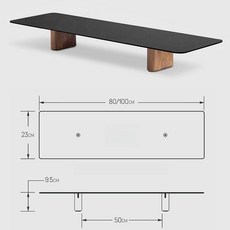  초슬림 알루미늄 아이맥 듀얼 모니터 받침대 80 100, A. 블랙 80-23-9.5cm 