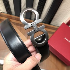 캐주얼 남성 정장 벨트 가죽 양면 벨트 정품 FERRAGAMO/필라가모 벨트 클래식 남성 캐주얼 비즈니스 말굽
