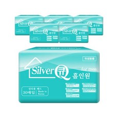 실버큐 기저귀 남성용 홀인원 패드 30매 6팩