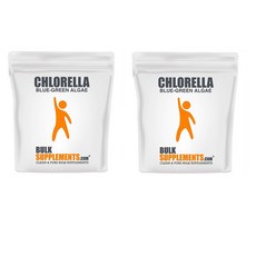 BulkSupplements Chlorella Blue Green Algae 벌크서플리먼트 클로렐라 파우더 분말 100g 2팩, 2개