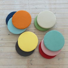 네스홈 마시멜로우 원형방석 10종 (스폰지폼 포함), 오렌지