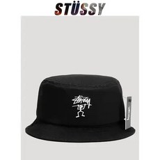 스투시 STUSSY 성냥병정 버킷 햇 YF4 사파리 모자 자수 레터링 남녀공용 커플 벙거지