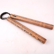 흑단 쌍절곤 닭 날개 나무 로프 실용 단단한 나무 쌍절곤 2 섹션 스틱 연습-11524, 옵션02