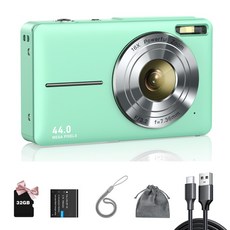 ZOSTUIC 디지털 카메라 2.4 inch 4400W HD 1080P 16X 줌 카메라 + 32GB 메모리 카드 손떨림 방지 컴팩트 카메라 소년 소녀 기념일 생일 크리스마스 선물