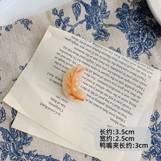 여름 라이크 음식 엽기적 바비큐 머리핀 닭날개 머리집게 푹 고다 레드 갈비를 굽다 사이드 앞머리 클립 여성 인싸템