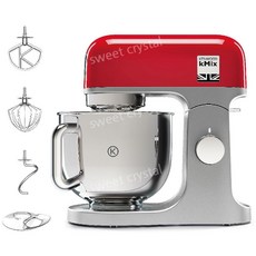 Kenwood kMix KMX750RD 푸드 프로세서 5L 스테인리스 스틸 그릇 안전 보안 시스템 금속 하우징 1000W 3피스 파티세리 세트 및 스플래시 가드 포함 빨간색, 레드
