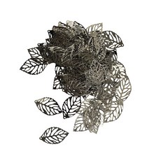 QDY 100pcs 합금 금속 선조 잎 매력 펜던트 쥬얼리 결과 23x13mm