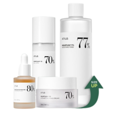 아누아 어성초 저자극 진정 4종 세트 (대용량 토너500ml +밀크200ml + 세럼30ml + 크림50ml) & 어성초 마스크팩 1매 증정