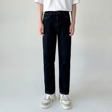 남자 편한 스판 일자핏 청바지 (2색상)(S-3XL) 자 빅사이즈 일자핏 히든밴딩 테이퍼드핏 데님 딥네이비 청바지 729