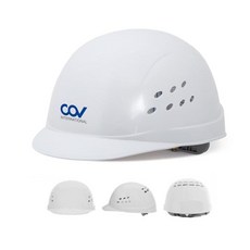 D [코브 안전모 통풍형 ] 백색 안전모자 안전 모자 건설현장 사계절 여름 초경량 경량 안전용품 DO, 1개