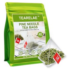 TEARELAE - 예르바 마테차 - 3g x 50개 - 100 순수 무훈제 예르바 마테 티백 - 원산지 5) 솔잎 티백 - 40 Count Pack o, 50개입, 1개