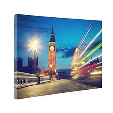 (TM - 14 London Cityscape Picture On Canvas - Giclee Wall Art (24"x16"x1.5" 14 London Cityscape), 본상품