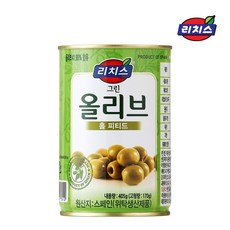 동서 스파게티 피자 파스타 감칠맛 대용량 리치스 그린올리브 홀 피티드 405g 405g, 2개