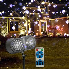 크리스마스 눈송이 램프 방수 AC110V ~ 240V 강설 조명 프로젝터 정원 휴일 새해 집 벽 장식, AU Plug, 1개