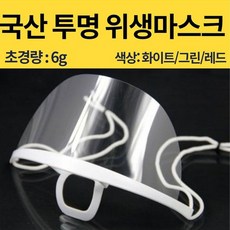 (베이비룩) 국산 보급형 투명 위생마스크(1개)-72394EA jhhula*0914121Pi, 레드 1개