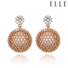 ELLE jewelry 14k 화이트 시그니티 귀걸이 gold pin ELGPEE014