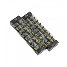 uxcell 2 개 듀얼 행 8 위치 600V 25A 케이블 배리어 블록 터미널 스트립 TB-2508L, 단일상품
