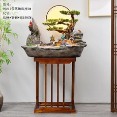 인테리어분수 뉴차이나스타일 사무실 장식용산 흐르는물 분수 거실 텔러비전선반 이사 새집 선물포장 소품, T14-217아토마이저+스탠드식 받침대 2#