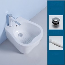 세라믹 욕실 발 물 욕조 도자기, 8 Peach heart basin + drainer, 1개