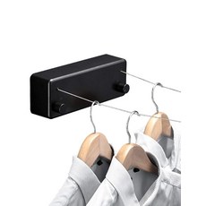 레이몰 실내빨래건조대 실내건조대 수축 신기 히든 빨래줄 무타공 냉 실내안 베란다 신축 와이어 욕실용실, 쌍줄 실버헹거 (굵게 나노 코팅 와이