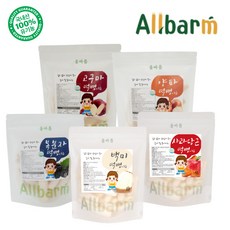 올바름 떡뻥 아기 간식 5개 세트, 백미+사과당근+고구마+양파+복분자 맛, 35g, 1세트