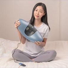 릴렉스파 요추 고급 케어 공기압 에어리프트 EMS 온열 허리 마사지기 안마기, 파란색