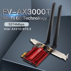  인텔 AX210 무선 데스크탑 PCIe 어댑터 윈도우 10 와이파이 원격 제어 카드 블루투스 5 3 802 11AX 트라이 밴드 2 4G 5G 6Ghz 6E 5374Mbps 01 PCE AX1800 와이파이 원격 제어 6 
