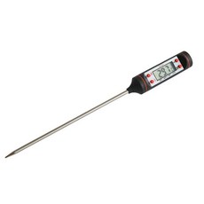 자동차 에어컨 배출구 온도계 긴 프로브 LCD 디스플레이 디지털 온도 게이지 확인, 1개