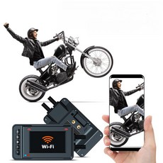 오토바이블랙박스 바이크 전면 후면 녹화 오토바이 블랙박스 고화질 카메라, 2K초고화질WIFI 128G+방수