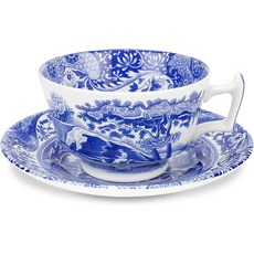 Spode Blue Italian Jumbo Cup and Saucer null, 1, Blue & White