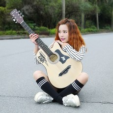 38 인치 초보자 입문 새내기 디럭스 패키지 튜너 남성 여성 JITA, 38 인치 리미티드 오리지널원목 색상