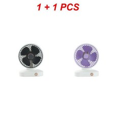 학생 휴대용 USB 충전 전기 선풍기 강력한 사무실 기숙사 데스크탑 소형 냉각 팬 선물, black purple, 1개