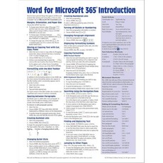 Microsoft 365오피스 365 소개 빠른 참조 가이드 Windows 버전치트 시트 지침 팁 및 바로 가기 라미네이트 카드