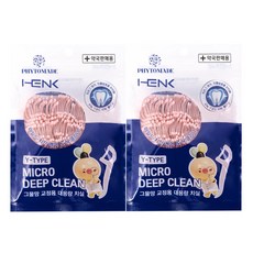 파이토메이드 Y자형 쿨민트 마이크로 딥클린 그물망 교정용 대용량 치실, 2개, 100개입