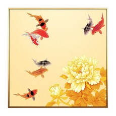 DIY 명화그리기 비단잉어 구어도 재물복 그림 집순이 취미 50대취미생활 물고기그림, C_50x50cm_기본