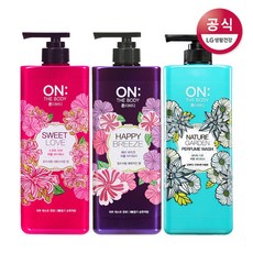 [엘지생활건강] 온더바디 퍼퓸 바디워시 500gx3개, 선택:01)러브x3개