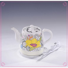 도자기 전기 티포트 차주전자 다기 포트 티팟 ds0130-06, 해당화, 1개
