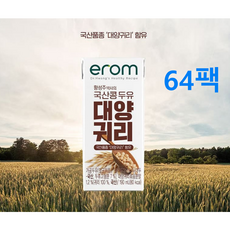 이롬 황성주 국산콩 대양귀리두유 190ml x 64팩, 64개