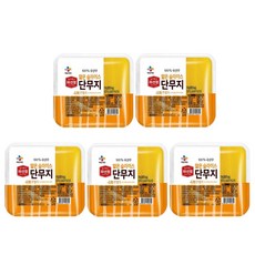 CJ제일제당 하선정 얇은슬라이스 단무지(4무) 120g x5개, 5개