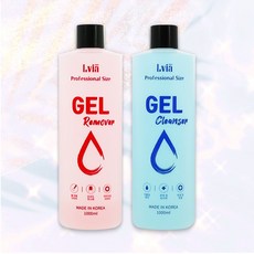 엘비아 젤네일 젤리무버 1000ml + 젤클렌저 클리너 1000ml 세트 교차가능, 엘비아 젤클렌저 1000ml  2개, 1개