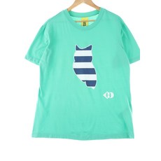 W(XL)브랜드빈티지 반팔 티셔츠 럭키슈에뜨 그린50