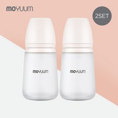 [모윰] 프리미엄 노꼭지 실리콘 젖병 260ml 2팩, 2개