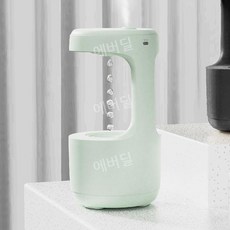  투썸가습기 물멍 공중부양 데스크탑 온습도표시, 그린 