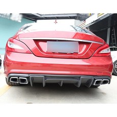 벤츠 W212 W205 W204 CLS W218 후방 범퍼 배기 머플러 팁 4구 배출 파이프 장식 Black 머플러
