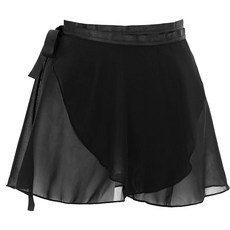 FdcLixuvol 발레 댄스 스커트 블랙 랩 스커트 시폰 드레스 조절 가능한 허리 타이 체조 통기성 발레리나 댄서 의류 여성 여아용 블랙., FdcLixuvol 발레 댄스 스커트, 블랙 랩 스커트