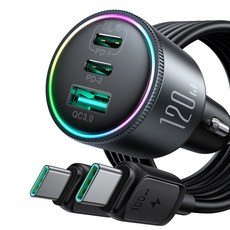 에어그립 조이룸 3포트 120W 100W 차량용 초고속 충전기 QC4.0 PD PPS 케이블 세트, 상세 설명 참조, 상세 설명 참조 어그립 조이룸 3포트 120W 100W 차량용 초고속 충전기 QC4.0 PD PPS 케이블 세트