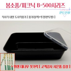 앤드댄썸 봄피크닉 포장용기 내열 사각용기 소풍도시락 용기+뚜껑 세트, 50개, 1세트