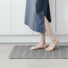 아트박스/보웰 헤링본스트라이프 고밀도쿠션 주방매트 겸 발매트