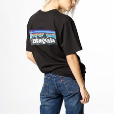 [파타고니아] 오가닉 p-6 로고 반팔 티셔츠